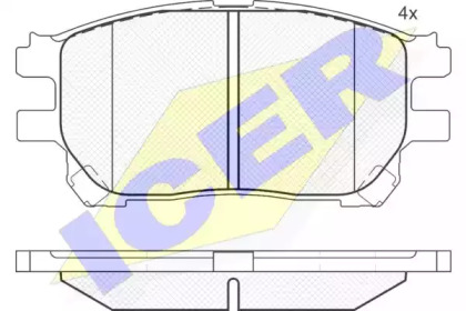 Комплект тормозных колодок ICER 181671