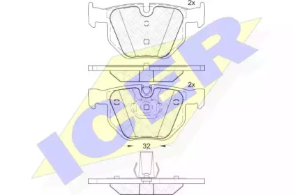 Комплект тормозных колодок ICER 181685-202
