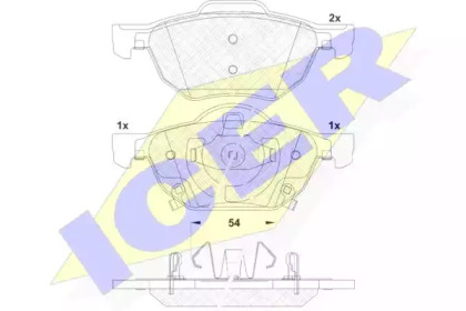 Комплект тормозных колодок ICER 181695