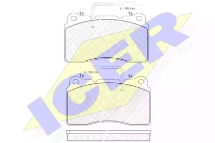Комплект тормозных колодок ICER 181699