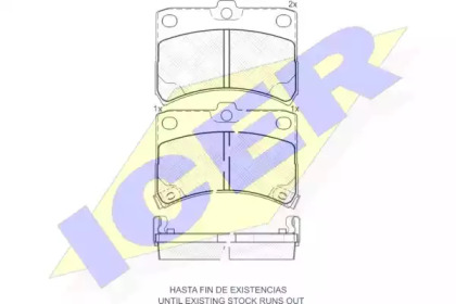 Комплект тормозных колодок ICER 181700