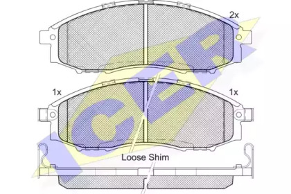 Комплект тормозных колодок ICER 181703