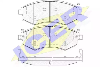 Комплект тормозных колодок ICER 181716