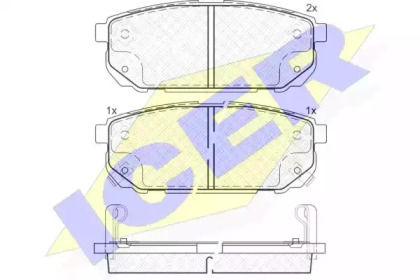 Комплект тормозных колодок ICER 181720