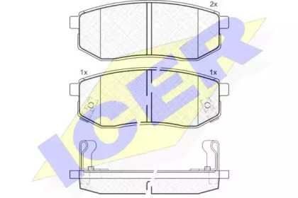 Комплект тормозных колодок ICER 181721