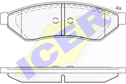 Комплект тормозных колодок ICER 181726