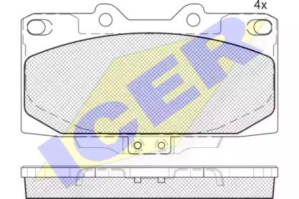 Комплект тормозных колодок ICER 181733-203