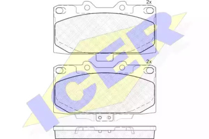 Комплект тормозных колодок ICER 181733