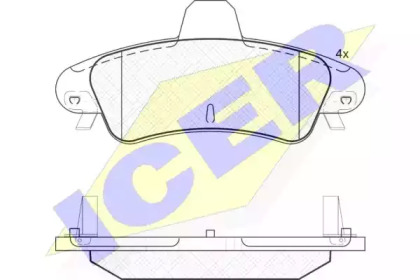Комплект тормозных колодок ICER 181735-204