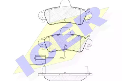 Комплект тормозных колодок ICER 181735