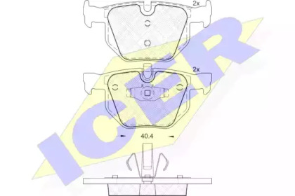 Комплект тормозных колодок ICER 181739