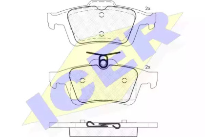Комплект тормозных колодок ICER 181744