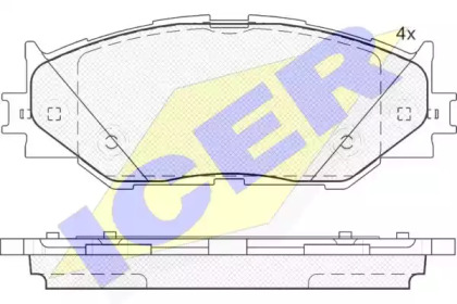 Комплект тормозных колодок ICER 181750