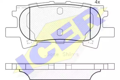 Комплект тормозных колодок ICER 181751