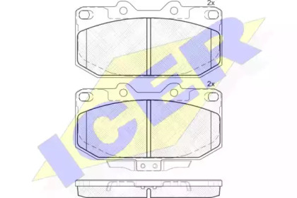 Комплект тормозных колодок ICER 181755