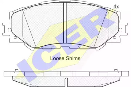 Комплект тормозных колодок ICER 181760