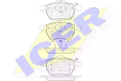 Комплект тормозных колодок ICER 181767