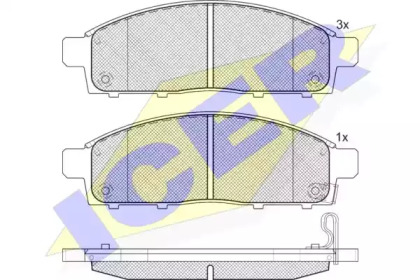 Комплект тормозных колодок ICER 181784