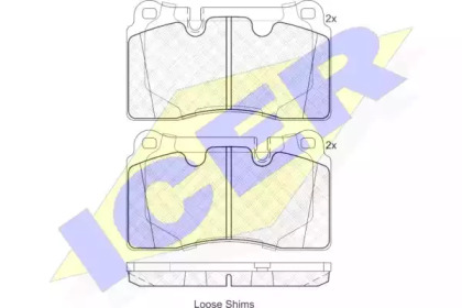 Комплект тормозных колодок ICER 181790