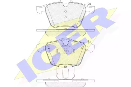 Комплект тормозных колодок ICER 181805