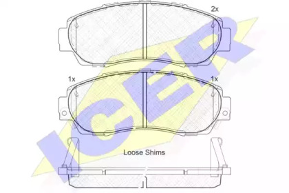 Комплект тормозных колодок ICER 181811