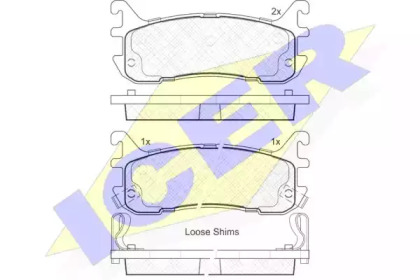 Комплект тормозных колодок ICER 181819