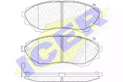 Комплект тормозных колодок ICER 181822