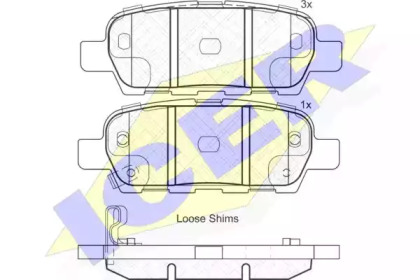 Комплект тормозных колодок ICER 181838