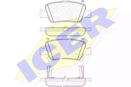 Комплект тормозных колодок ICER 181870