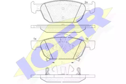 Комплект тормозных колодок ICER 181893