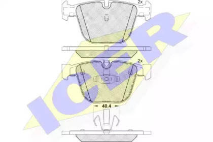 Комплект тормозных колодок ICER 181896