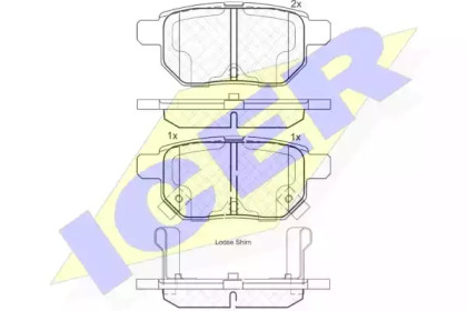 Комплект тормозных колодок ICER 181899