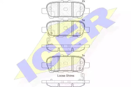 Комплект тормозных колодок ICER 181901-203