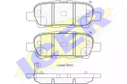 Комплект тормозных колодок ICER 181901