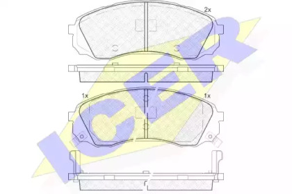 Комплект тормозных колодок ICER 181911