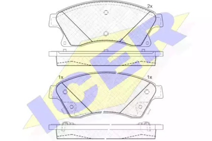 Комплект тормозных колодок ICER 181942-202
