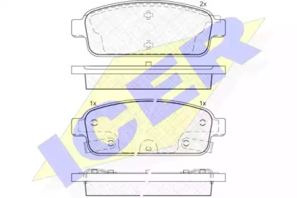 Комплект тормозных колодок ICER 181943