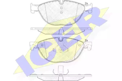 Комплект тормозных колодок ICER 181961