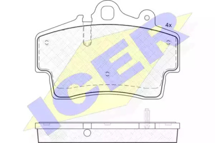 Комплект тормозных колодок ICER 181978