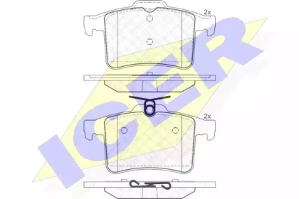 Комплект тормозных колодок ICER 181981