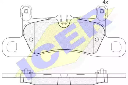 Комплект тормозных колодок ICER 181987-203