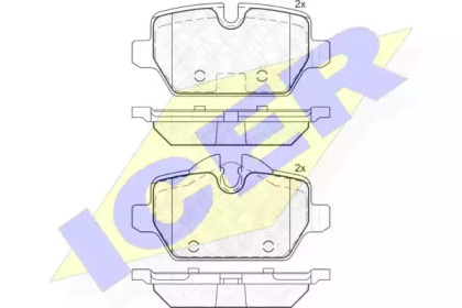 Комплект тормозных колодок ICER 182008