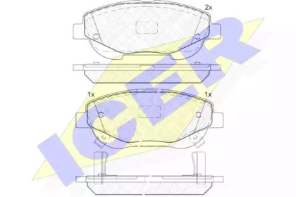 Комплект тормозных колодок ICER 182022