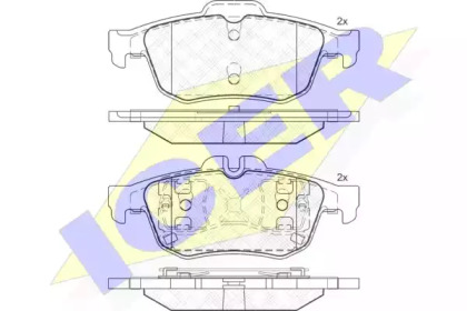 Комплект тормозных колодок ICER 182025