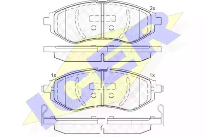 Комплект тормозных колодок ICER 182040