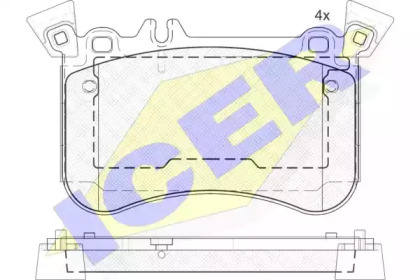 Комплект тормозных колодок ICER 182042-203