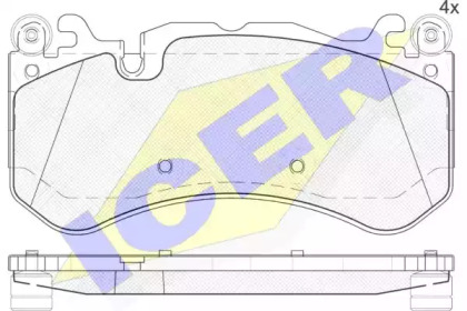Комплект тормозных колодок ICER 182079