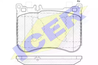 Комплект тормозных колодок ICER 182080