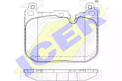 Комплект тормозных колодок ICER 182093-203