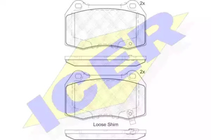 Комплект тормозных колодок ICER 182096